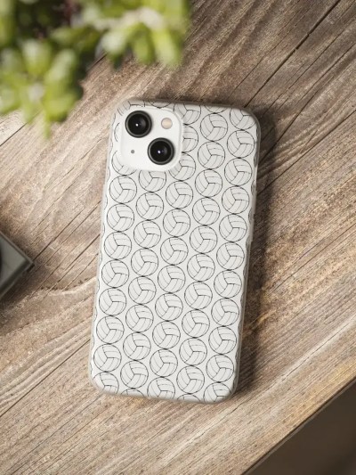 Volleyball Print Clear Phone Case