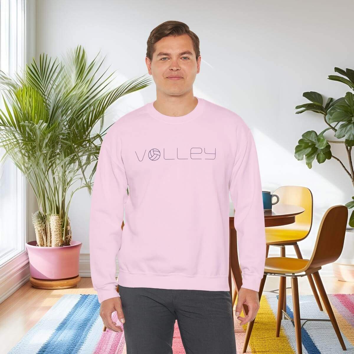 25448-82.jpg - On Trend Volleyball Co Minimalist Volleyball Sweatshirt, Unisex