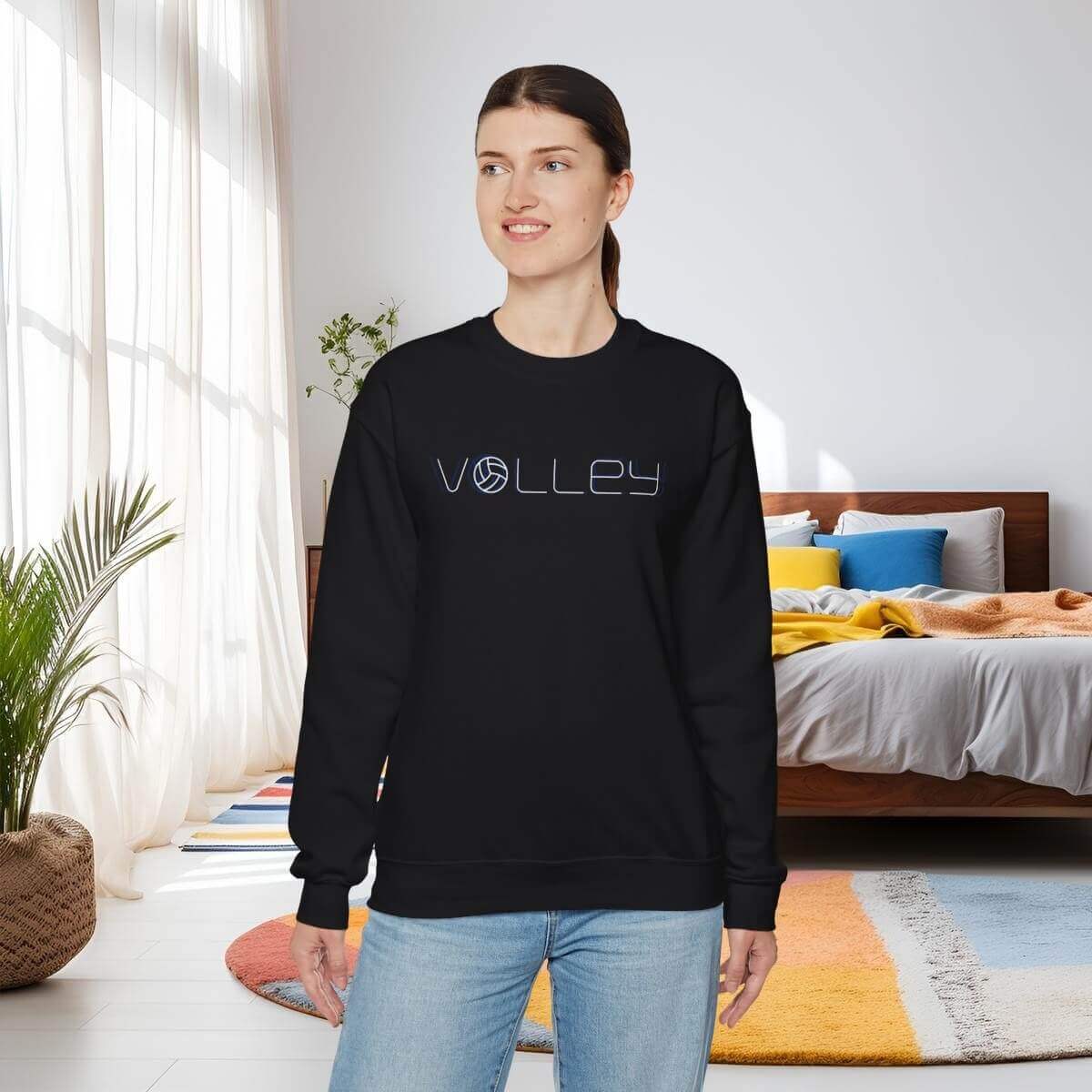 25459-84.jpg - On Trend Volleyball Co Minimalist Volleyball Sweatshirt, Unisex