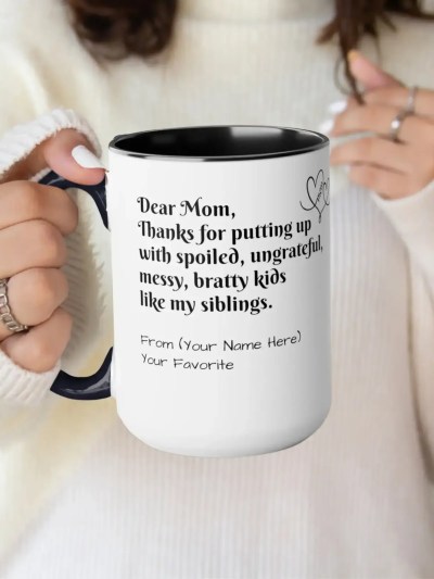 Personalized Mug For Mom About Siblings