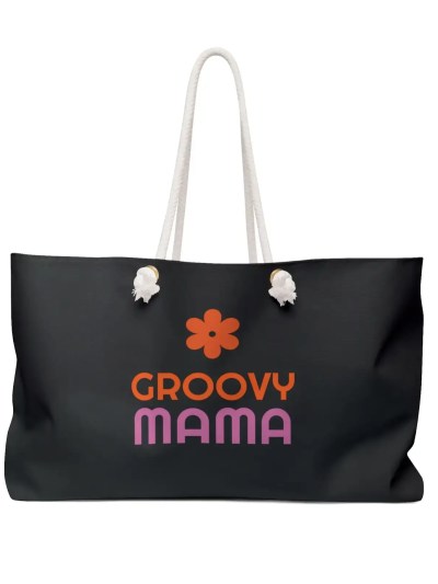 8168434988889692048_2048jpeg - On Trend Volleyball Co Groovy Mom Weekender Tote Bag
