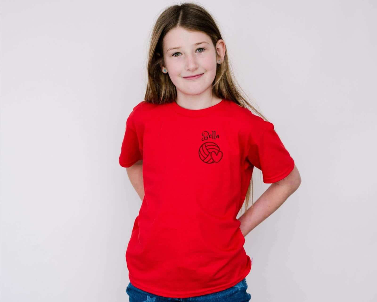 Girls Volleyball Love Tee