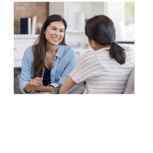 A couple of volleyball moms getting to know each other before club season.