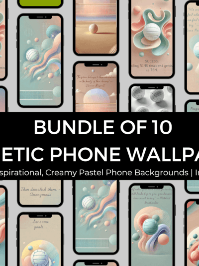 Aesthetic Volleyball Phone Wallpaper Bundle
