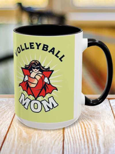 Superhero Volleyball Mom Mug
