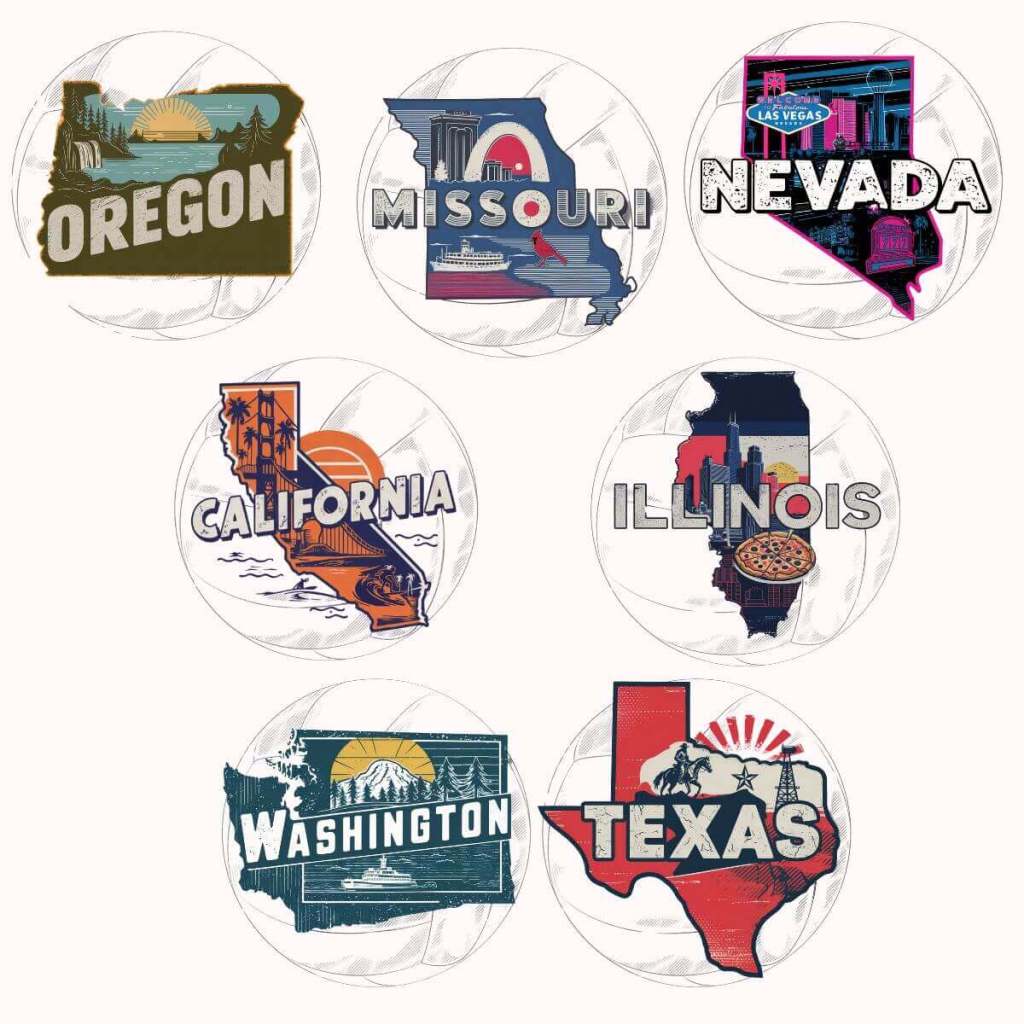 States where we've been for club volleyball tournaments- Why you'll miss club volleyball article