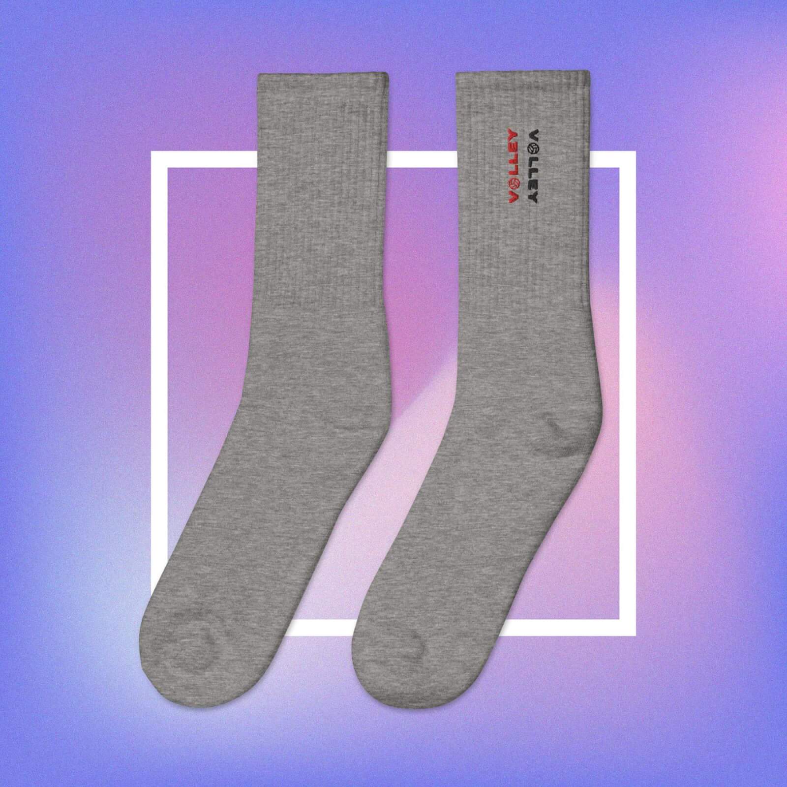Stylish Embroidered Volleyball Socks